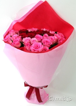 ピンクのバラの花束/特別/記念日の花束