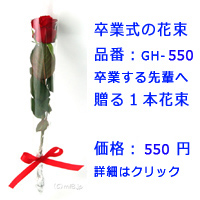 卒業式の花束/1本バラ